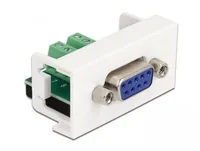 Delock Easy 45 Modul D-Sub 9 Pin Buchse zu 10 Pin Terminalblock 0 m - Kabeltyp: Adapter - Datenanschluss Seite A: DB9 - Datenanschluss Seite B: Terminalblock - Kabellänge: 0 m