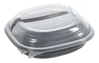 Duni Einweg-Schale Vista 25 Stück, 2-teilung, 670/460 ml - Produkttyp: Einweg-Schale - Materialtyp: Kunststoff - Material: Polypropylen (PP) - Detailfarbe: Grau