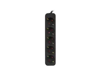 LANBERG Steckdosenleiste 3m 5x Schuko, Kupfer schwarz