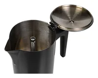 FURBER Espressokocher Chicchi 10 Tassen, Schwarz - Material: Edelstahl - Kompatible Kochfelder: Glaskeramik - Gas - Induktion - Elektro - Detailfarbe: Schwarz - Anzahl Tassen: 10 × - Betriebsart: Manueller Betrieb