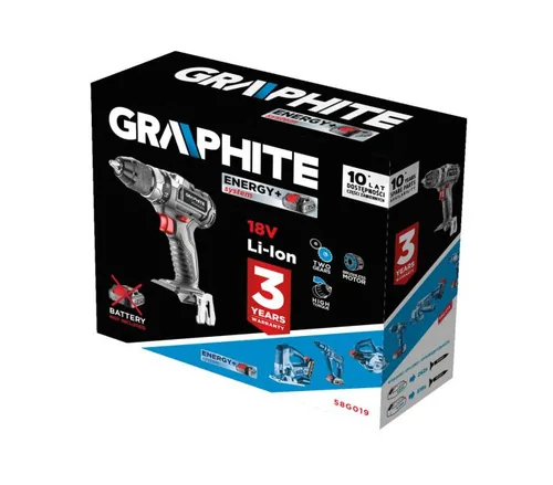 GRAPHITE 58G019 Brushless drill Energy+ 18V 1700 RPM