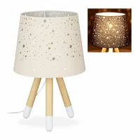 relaxdays Tischlampe Sterne Hellbraun - Leuchten Kategorie: Tischleuchte - Lichtfarbe: Je nach Leuchtmittel - Dimmbar: nicht dimmbar - Gesamtleistung: 40 W - Lampensockel: LED - Leuchtenfarbe: Hellbraun