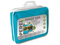Perel Sonnensegel 360 cm, Quadratisch - Tiefe: 360 cm - Breite: 360 cm - Detailfarbe: Blau - Form: Eckig