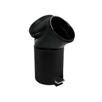 MSV 3700703902652 trash can 3 L Round Stainless steel Black