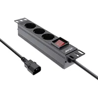 InLine 16421K protection surtension Noir 3 sortie(s) CA 2 m