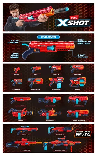 X-Shot Excel Caliber Blaster mit Darts Series 1 - Altersempfehlung ab: 8 Jahren - Themenwelt: X-Shot