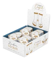 Sheepworld Socken Engel 36 - 40, Braun/Weiss - Anlass: Freundschaft - Fun - Geburtstag - Weihnachten - Empfänger Geschenke: Für Frauen - Für Kinder - Für Männer - Produkttyp Geschenke: Socken
