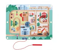 Spielba Holzspielwaren Magnetspiel Stadtlabyrinth - Altersempfehlung ab: 18 Monaten - Material: Holz - Nachhaltigkeit: Nicht angegeben - Detailfarbe: Mehrfarbig