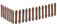 HobbyFun Mini-Haus Zaun 25 x 5 cm, Braun - Detailfarbe: Braun - Material: Holz - Verpackungseinheit: 1 Stück - Motiv: Zaun - Anlass: Basteln
