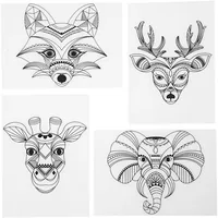 Creativ Company Schrumpffolie 10.5 x 14.5 cm Tiere, 4 Stück - Geeignet für Drucker: Nein - Detailfarbe: Transparent - Aussenanwendung: Ja - Selbstklebend: Nein - Folien Effekt: Schrumpft im Backofen - Folientyp: Schrumpffolie