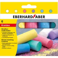 Eberhard Faber Strassenmalkreide 6 Stück - Verpackungseinheit: 6 Stück - Set: Ja - Detailfarbe: Mehrfarbig - Eigenschaft-Stift: Wasserlöslich - Farbstifte & Wachsmalstifte-Art: Strassenmalkreide - Anwender: Kinder