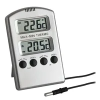 TFA Dostmann Thermometer Digital, Silber / Metallic - Detailfarbe: Silber - Anwendungsbereich: Temperaturmessung - Typ: Thermometer