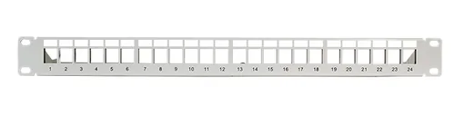 Logilink Keystone Panel 1HE, 24 Port, geschirmt, grau
