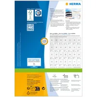 HERMA Etiketten Premium A4 weiß 105x74 mm Papier 800 St.