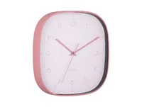 KARLSSON Wanduhr Grato Cuadrado 29 x 29 cm, Zartrosa/Rosenbraun - Uhrtyp: Analog - Betriebsart: Akkubetrieb - Batteriebetrieb - Funksignal: Nein - Funktionen: Zeit - Form: Quadrat - Detailfarbe: Pink - Rosa