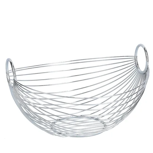 Zeller Present Früchtekorb Metall oval 1 Stück, Silber - Unterteilungsmöglichkeit: Keine Angaben - Material: Metall - Detailfarbe: Silber - Set: Nein - Form: Oval