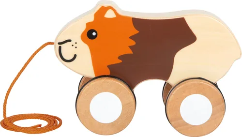 small foot Nachziehspielzeug Nachziehtier Meerschweinchen - Altersempfehlung ab: 12 Monaten - Material: Gummi - Holz - Eigenschaften: Keine Eigenschaft - Zertifikate: Keine Zertifizierung - Detailfarbe: Orange - Braun