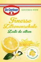 Dr.Oetker Finesse Geriebene Zitronenschale 18 g - Zertifikate: Keine Zertifizierung - Packungsgrösse: 18 g - Geschmacksrichtung: Zitrone - Fairtrade: Nein - Bio: Nein