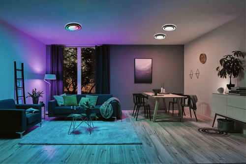 Paulmann Deckenleuchte LED Rainbow mit Regenbogeneffekt - Leuchten Kategorie: Deckenleuchte - Wandleuchte - Betriebsart: Netzbetrieb - Lampensockel: LED fest verbaut - Farbtemperatur Kelvin: 3000 bis 6500 K - Dimmbar: dimmbar - Farbwiedergabeindex CRI: 0