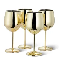 Oak & Steel Weingläser-Set 500 ml, 2 Stück, Gold - Material: Edelstahl - Glas Typ: Weingläser-Set - Detailfarbe: Gold - Höhe: 21 cm - Volumen: 500 ml