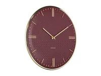 KARLSSON Wanduhr Riqueza 35 cm, Burgunderrot - Uhrtyp: Analog - Betriebsart: Batteriebetrieb - Funksignal: Nein - Funktionen: Zeit - Form: Rund - Detailfarbe: Burgunder