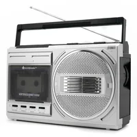 soundmaster Radio RR20SI Silber - Widerstandsfähigkeit: Keine Angabe - Radio Tuner: FM - Stromversorgung: Akkubetrieb - Netzbetrieb - Detailfarbe: Silber - Streaming Formate: Keine - Ausstattung: Kassettendeck - Mikrofon