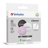 Verbatim My Finder Coin Bluetooth Tracker schwarz/weiß/pink (3er Pack)