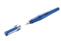 Pelikan Füllfederhalter Pelikano L Blau, für Linkshänder - Strichstärke: L - Set: Nein - Bedienungsseite Stift: Linkshänder - Ergnonomisch Schreiben: Ja - Anwender: Kinder - Schüler - Schriftfarbe: Königsblau