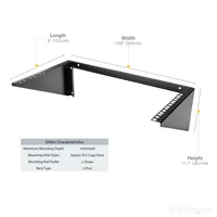 6U WALL MOUNT RACK BRACKET STEEL LOW-PROFILE WALL-BRACKET