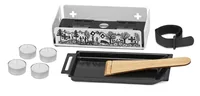 Trisa Teelicht-Raclette Kitchenette, Schwarz/Weiss - Detailfarbe: Weiss - Schwarz - Anzahl Teelichte: 4 × - Material: Metall