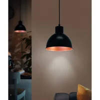 EGLO Leuchten Pendelleuchte TRURO 1 1x E27 Schwarz - Betriebsart: Netzbetrieb - Lampensockel: E27 - Smart Home: Nicht kompatibel - Farbtemperatur Kelvin: Je nach Leuchtmittel - Anwendungsbereich: Indoor - Gesamtleistung: 60 W