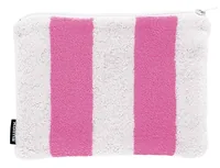 Kolma Necessaire Stripy 24 x 18.5 cm, Flamingo/Weiss - Gefüllt: Keine Angaben - Etui-Art: Etui - Detailfarbe: Flamingo - Weiss - Material: Baumwolle - PVC