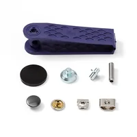 Prym Nähfrei-Hosenhaken und Stege 13 mm, 4 Stück - Produkttyp: Nähfrei-Hosenhaken - Detailfarbe: Rostbraun - Silber