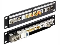 Delock Patchpanel Keystone 12-Port 10 Rack - Montage: 10 Rack - Anzahl Ports: 12 - Patchpaneltyp: Keystone - Patchpanel Cat: Leerpanel
