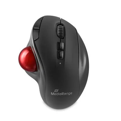 MediaRange opt, 7-Tasten Trackball Funk-Maus, rechts,swrot
