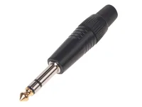 Bemero Stecker BC2002BK-M 6.3mm stereo Klinkenstecker schwarz - Audio Steckertyp: Klinke 6.3 mm - male - Anwendungsbereich: Live/Bühne - Installation - Studio