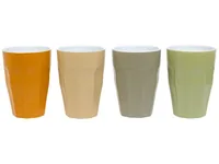 FURBER Kaffeetasse 330 ml, 2 Stück, Mehrfarbig - Material: Porzellan - Tassen Typ: Kaffeetasse - Ausstattung: Keine weitere Ausstattung - Detailfarbe: Orange - Beige - Grün - Verpackungseinheit: 2 Stück - Volumen: 330 ml
