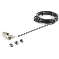 StarTech.com Laptopschloss mit 2m Kabel (Für K-Slot, Nano, Wedge Slot, Stahlkabel, 4-stelliges Kombinationsschloss, Kabelschloss)