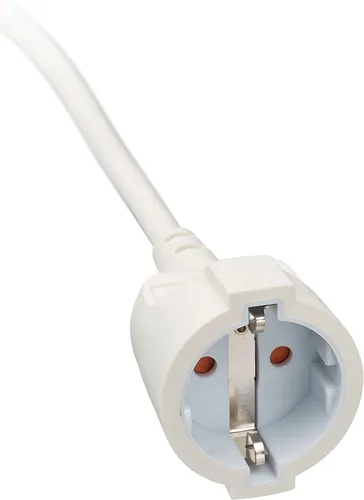Verlängerungskabel, 1x Winkel-Flachstecker (weiß, 3 Meter)