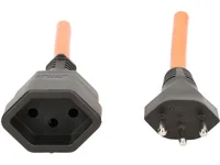 Max Hauri Verlängerungskabel 5 m T13 - T12, Orange - Anzahl Leiter: 3 - Detailfarbe: Orange - Kinderschutz: Ja - Steckereigenschaften: Angespritzt - Steckertyp Ausgang: T13 - Leiterquerschnitt: 1 mm²