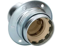 Max Hauri Lampenfassung E27 Randmantel Chrom, M10 x 1 - Zubehörtyp: Lampenfassung