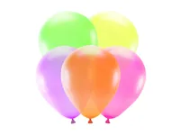 Partydeco Luftballon Uni Neon 5 Stück, Mehrfarbig, Ø 25 cm - Packungsgrösse: 10 Stück - Grösse: 25 cm - Motiv: Kein - Produkttyp: Luftballon - Material: Latex - Detailfarbe: Mehrfarbig