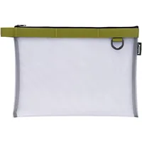 Kolma Accessoires-Tasche Nylon Bag A4 Transparent / Olivgrün - Gefüllt: Nein - Etui-Art: Accessoires-Tasche - Material: Kunststoff - Detailfarbe: Olive Green