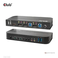 CLUB3D CSV-7210 Tastatur/Video/Maus (KVM)-Switch Schwarz