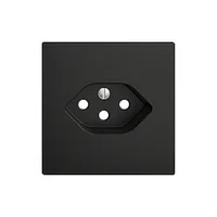 Feller EDIZIOdue Abdeckset T13, Schwarz - Detailfarbe: Schwarz - Serie: EDIZIOdue - Typ: Abdeckrahmen