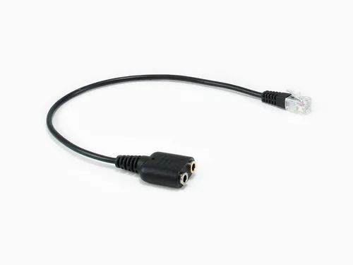 Equip Telefonkabel RJ9->2x3.5mm StBu 0.25m schwarz