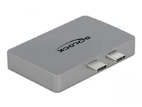 Delock Dual DisplayPort Adapter mit 4K 60 Hz und PD 3.0 für MacBook