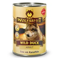 Wolfsblut Nassfutter Dog Wild Duck, 395 g - Tierbedürfnis: Kein besonderes Bedürfnis - Geschmacksrichtung: Geflügel - Zertifikate: Keine Zertifizierung - Fleischsorte: Ente - Packungsgrösse: 395 g - Futtereigenschaft: Getreidefrei - Ohne künstliche Zusätz