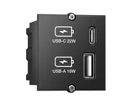Bachmann 917.227 socket-outlet USB A + USB C Black