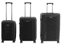 KOOR Reisekofferset Manila 3-teilig, Schwarz - Kofferart: Hartschalengepäck - TSA-Schloss: Ja - Detailfarbe: Schwarz - Handgepäck kompatibel: Optional - Material: Polypropylen (PP) - Anzahl Rollen: 4